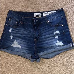 Distressed Jean Shorts